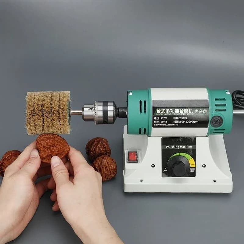 Electric Wenwan brush King Kong Bodhi walnut polishing pulp plate beading machine automatic brush plate play