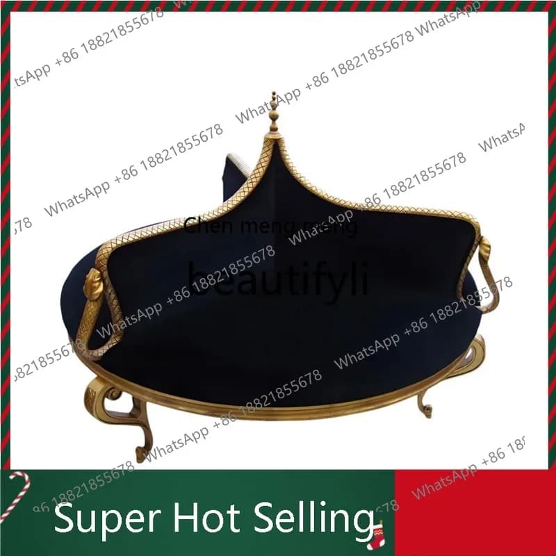 X  K132 Solid Wood Sofa Neoclassical Creative Model Room Studio Club Hall Exhibition Hall Double-Sided Seat