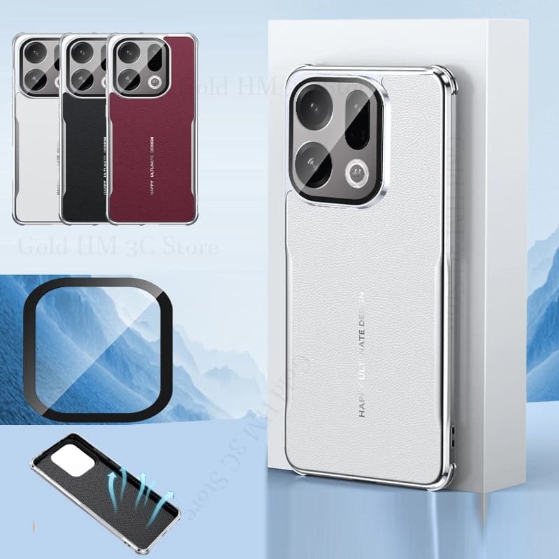 Funda For Oppo Find X9 Pro 6D Plating Leather Protection Case Find X8S Plus X8 Ultra Armor Phone Shockproof Cover Find X8 X9 Pro
