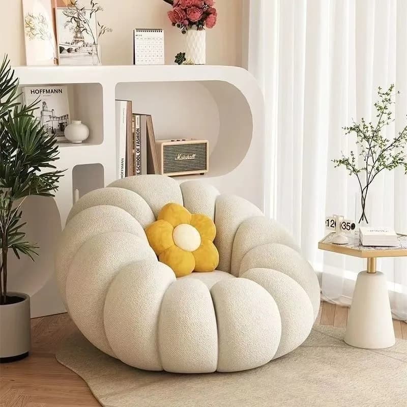 Comfortable lazy sofa chair pedal household balcony Creative Pumpkin Single bean bag sofa Lounge bubble canapé furniture home