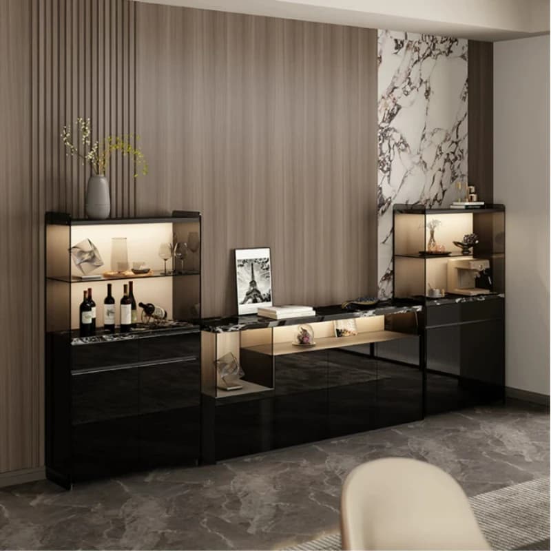 Storage Display Cabinets Glass Black Italian Funky Cabinets Collectables Luxury Muebles Para Hogar Living Room Furniture