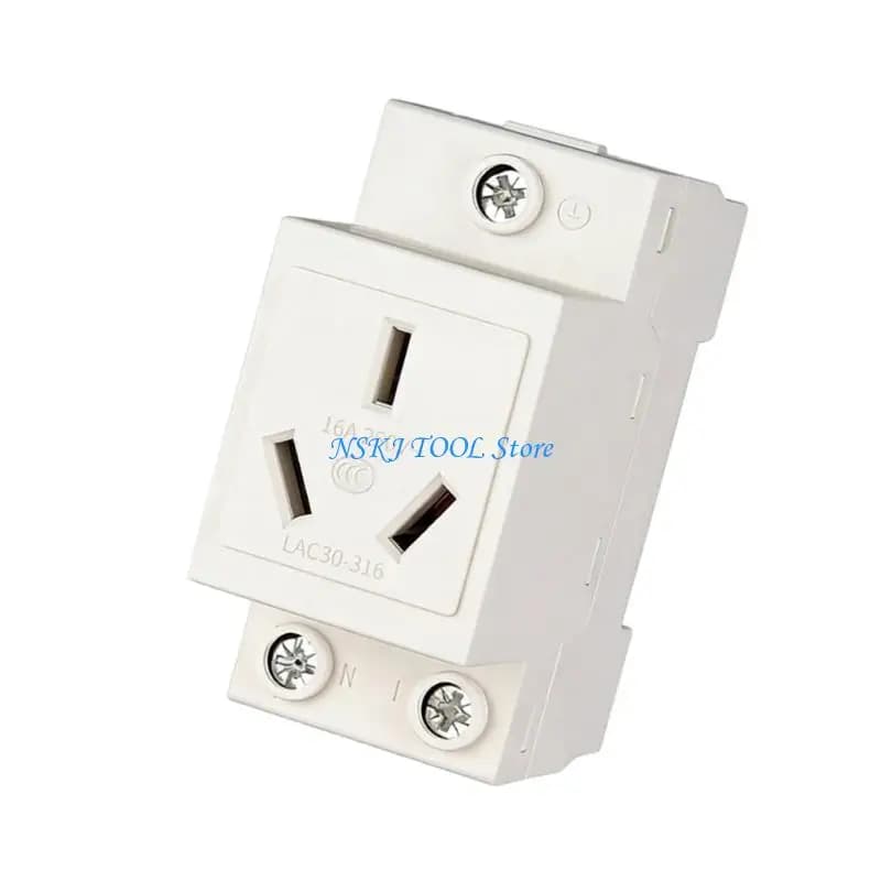 L8RC DIN Rails Electrical Socket With Metal Contact 3/4/5Hole For Stable Power Supply