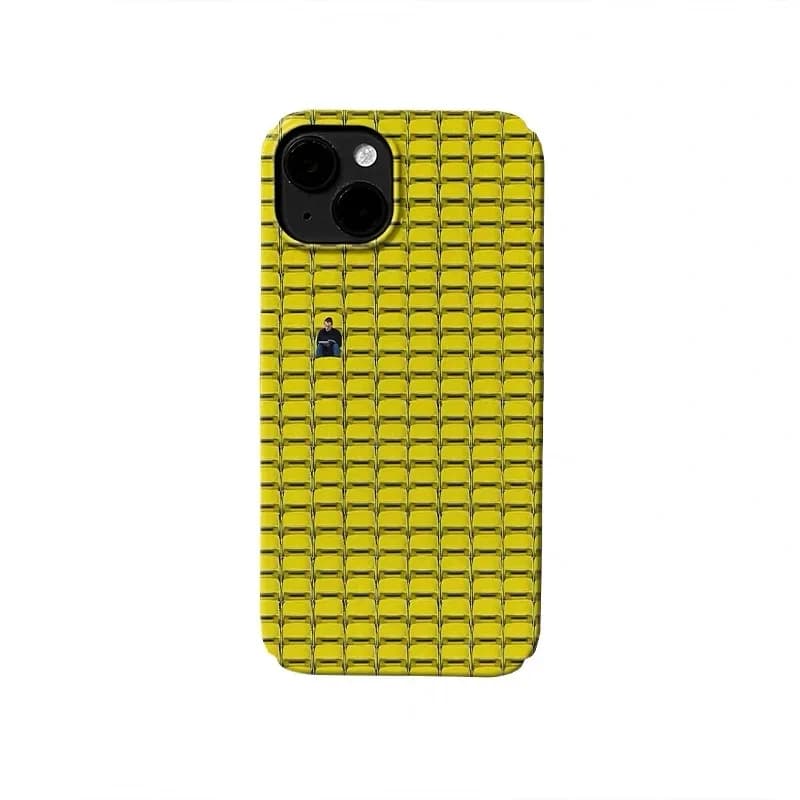 Yellow Checkered Chair Art Phone Case for IPHONE 17 Air 16E 15 PROMAX 14 Plus 13 12 MINI 11 PRO 16Plus XR XS Acrylic Phone Cover