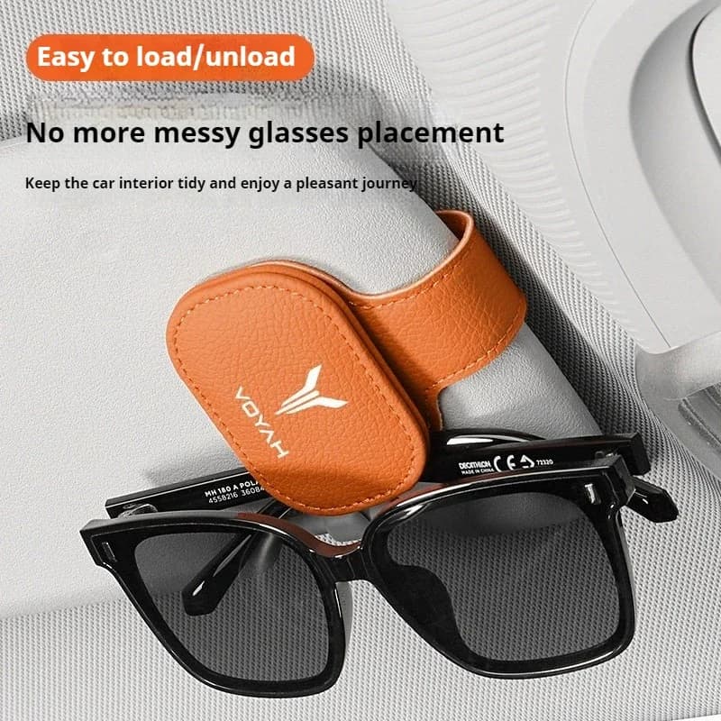 For VOYAH FREE Dream Passion Courage Sun Visor Sunglasses Holder Magnetic Clip On Car Eyewear Organizer