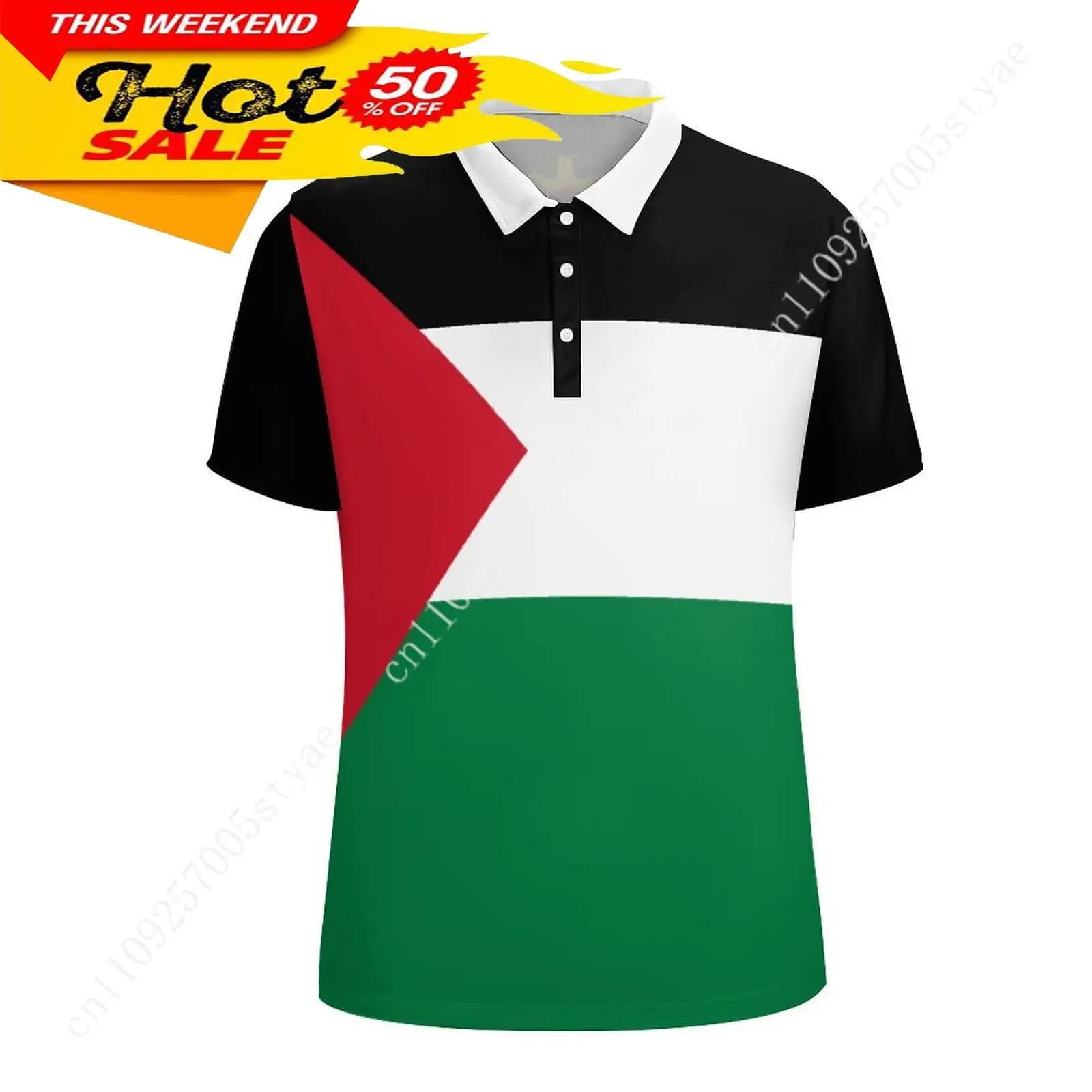 Palestine Flag TShirt Men 3D Print Polo Shirts Fashion Short Sleeves Tees Sports Clothing Sportswear Casual Tops Clothes