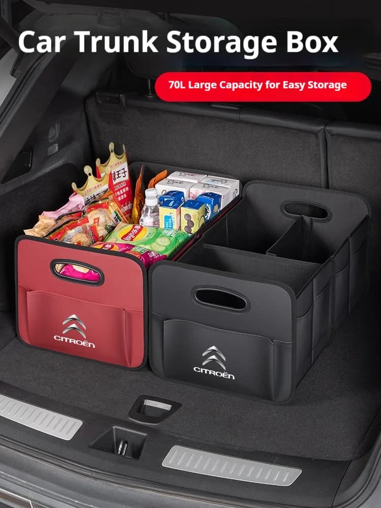 Car Trunk Storage Box Large Capacity Storage Bag Leather For Citroen C1 C2 C3 C4 C5 C6 C7 C8 Xsara Picasso C-Crosser Berlingo