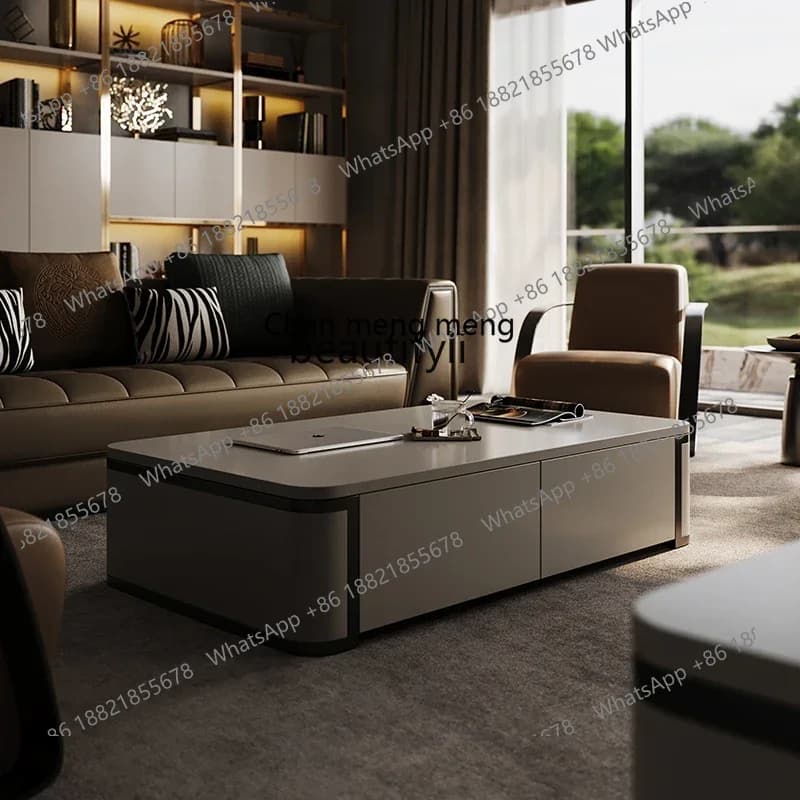 CC luxury living room household small apartment simple modern coffee table TV cabinet combination atmospheric square coffee tabl