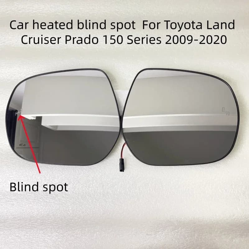 Car heated blind spot convex mirror glass for Toyota Land Cruiser Prado 150 Series 2009 10 11 12 13 14 15 16 17 18 19 20