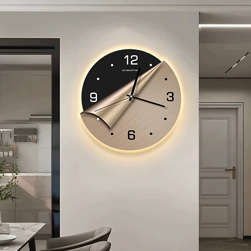 Nordic Minimalist Wall Clocks Living Room Design Aesthetic Wall Watch Modern LED Clock Luxury Horloge Home Decor Quartz Clock