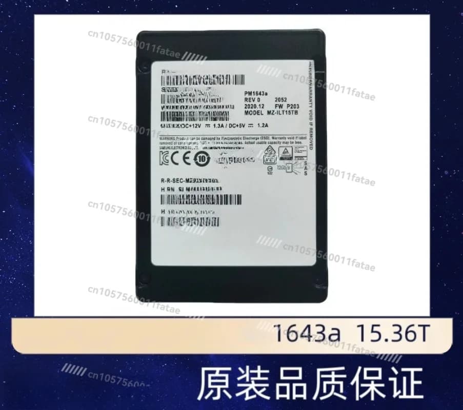 Original 1643a 15.36TB SAS SSD Hard Disk T15THALA-00AHI for Server Data Center Storage
