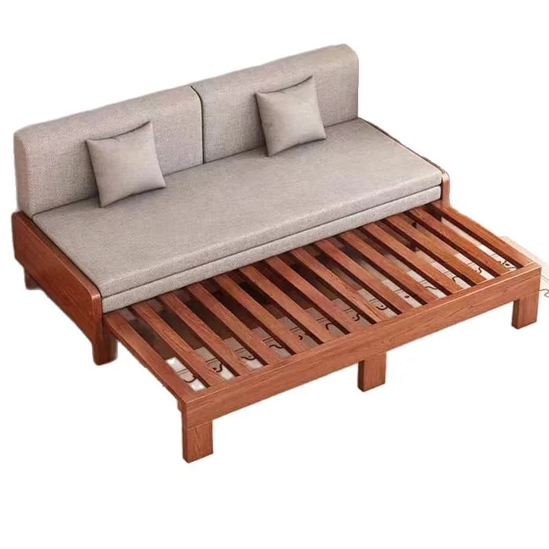 LH sofa bed folding dual-purpose living room balcony small apartment multi-functional pull-out retractable wood sofa