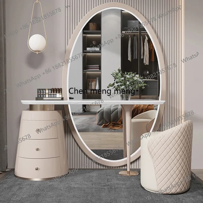 White Storage Makeup Vanity Desk Wooden Small Modern Drawer Makeup Vanity Desk Space Saving Kaptafel Furniture For Bedrooms