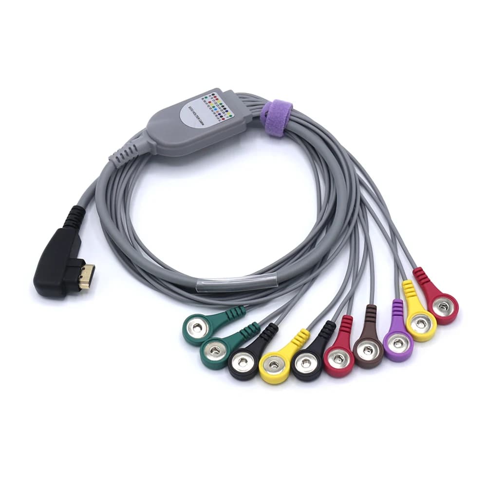 DMS 300-3A Holters Medical ECG Cable, 10-Lead Snap End