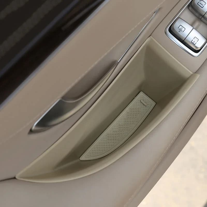 For Mercedes Benz W222 S Class 14-18 ABS Black Car Front Door Storage Box Container Holder Tray Mobile Phone Box Car Accessories