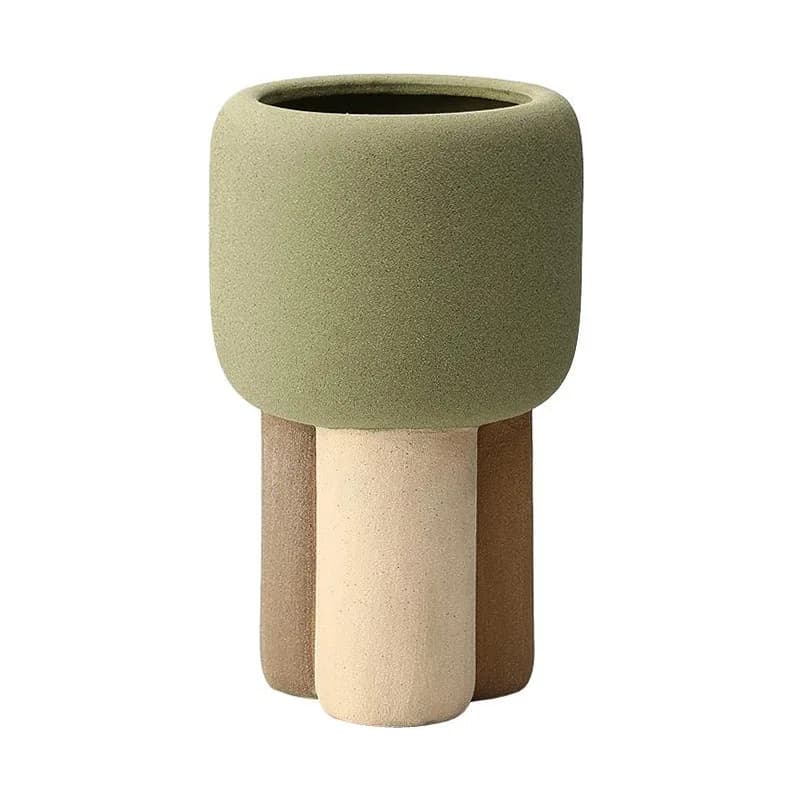 style creative color matching round foot ceramic vase exhibition hall bed and breakfast living room table decoration ornament