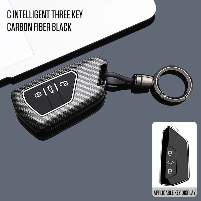 ABS Car Key Cover For VW Golf 8 Protective Shell For Skoda Octavia A8 MK4 Mk8 2020 2021 Seat Leon Mk4 Cupra Formentor Car Key