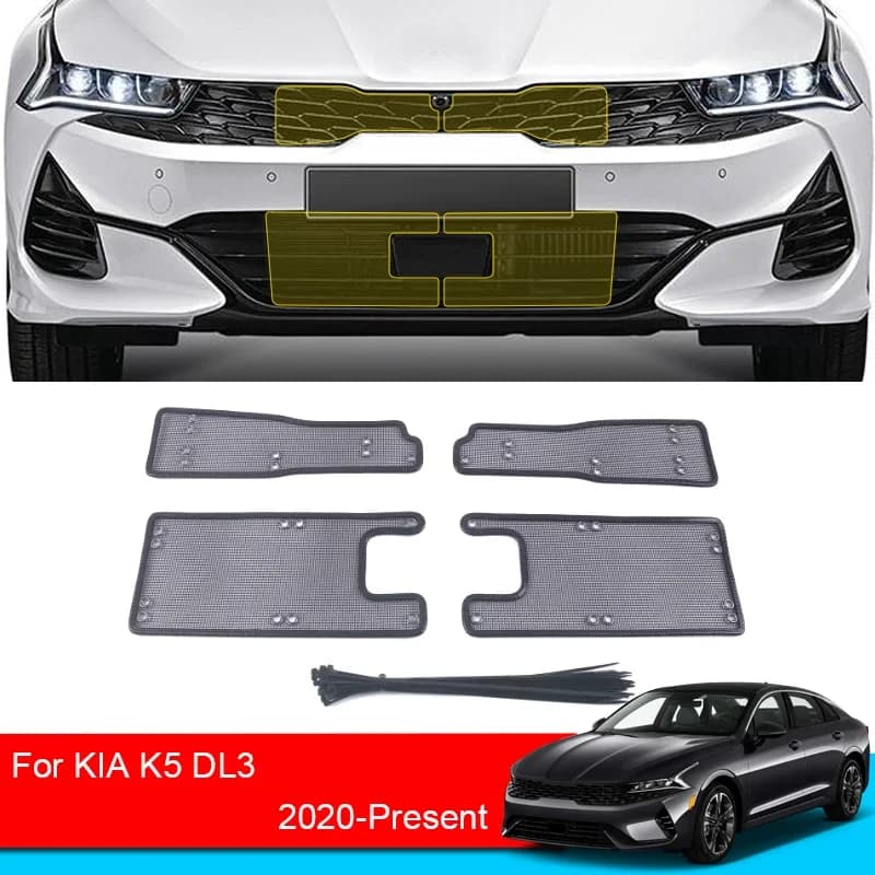 Car Insect-proof Air Inlet Protection Cover Airin Insert Net Vent Racing Grill Filter For KIA K5 DL3 2020-2025 Auto Accessories