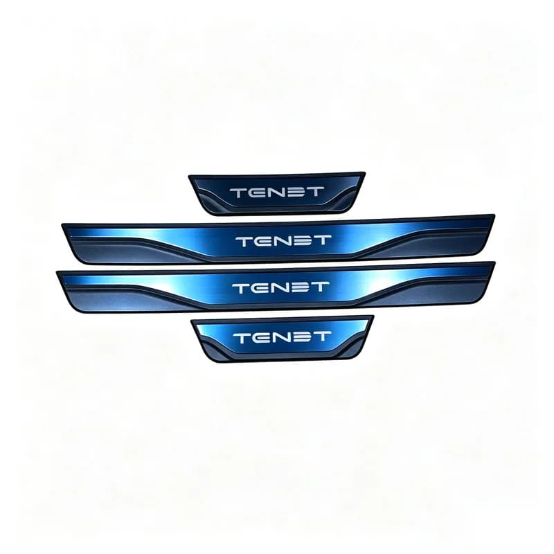 For Chery Tenet 2022 2023 2024 2025 2026 2027 Car Door Sill Plate Stainless Steel Plastic Red Trim Vehicle 5D Auto Part Sticker