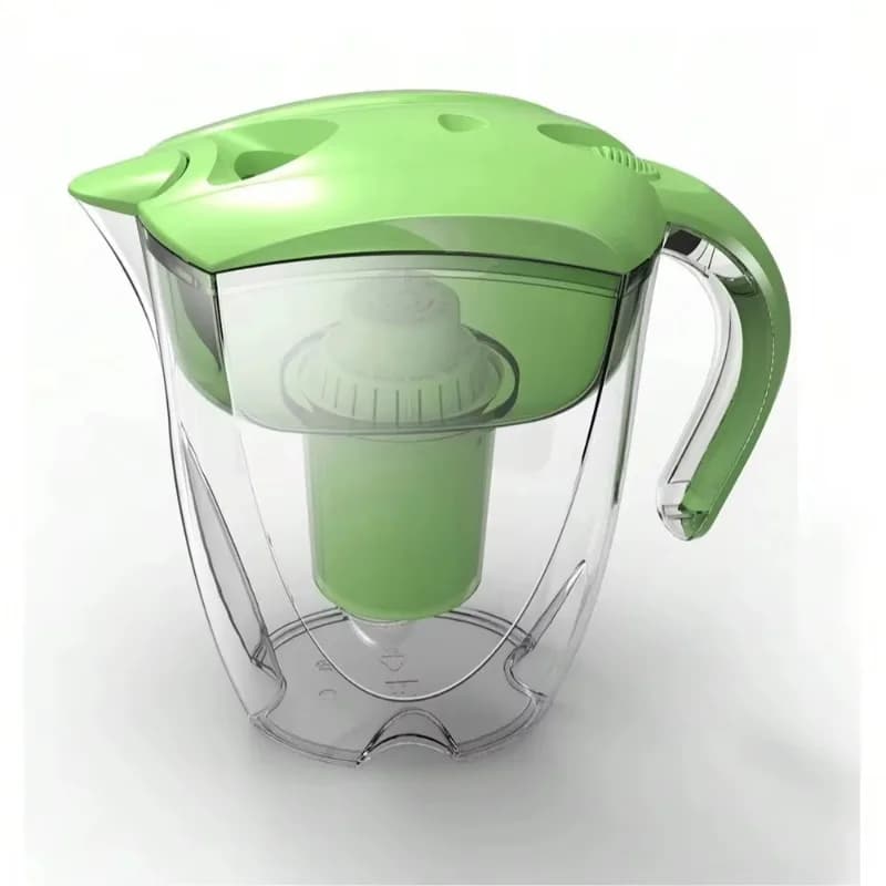 Household kitchen use green lid 3.5 liter manual water tank alkaline water filter purifier cup mineralization kettle outdoor