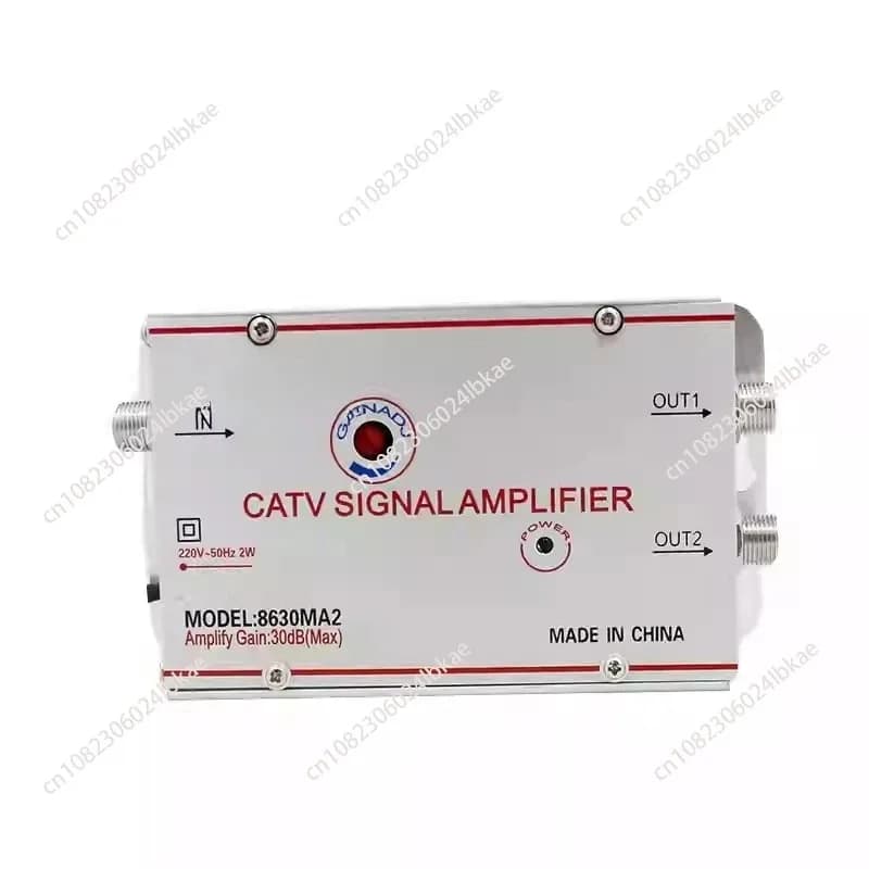 AC 220V 4 Way CATV Cable TV Splitter Amplifier 30dB Digital TV Antenna Signal Booster Home Tv Equipments 45Mhz to 860MHz US Plug