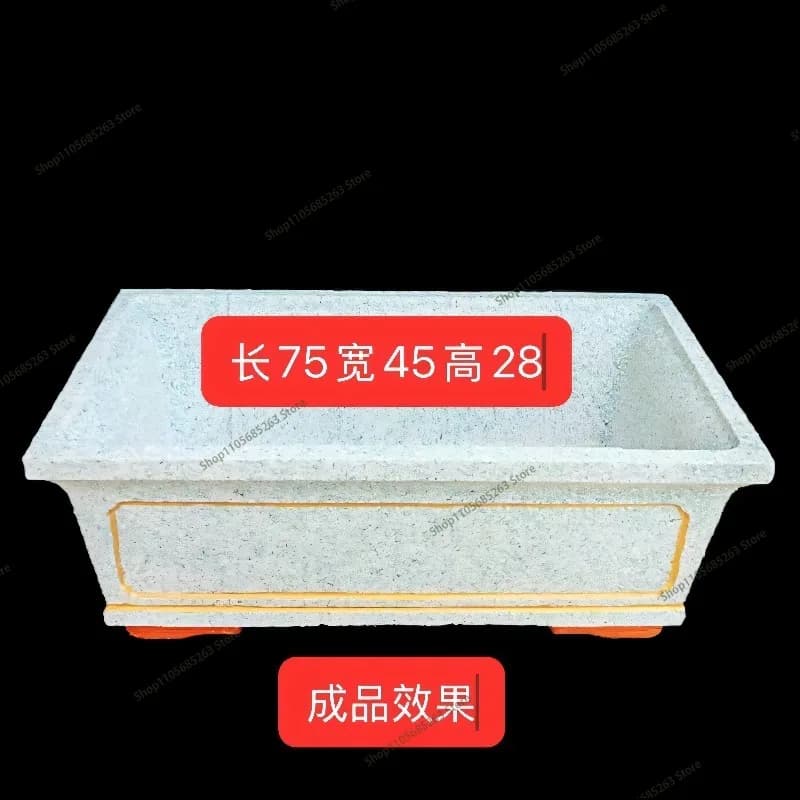Grouting cement flower pot mold rectangular thickened abrasive tool bonsai model plastic extra large mold