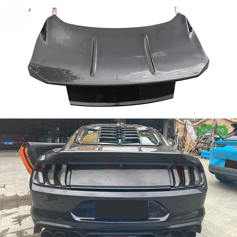Suitable For Ford Mustang Mustang Carbon Fiber Tail Cover Modified Luggage Cover Tail Cover Trunk Surrounded