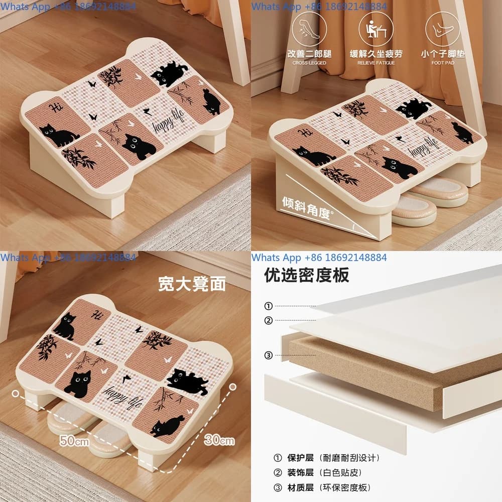 Footrest for Office Desk Under Desk Stool to Support Feet and Prevent Leg Crossing