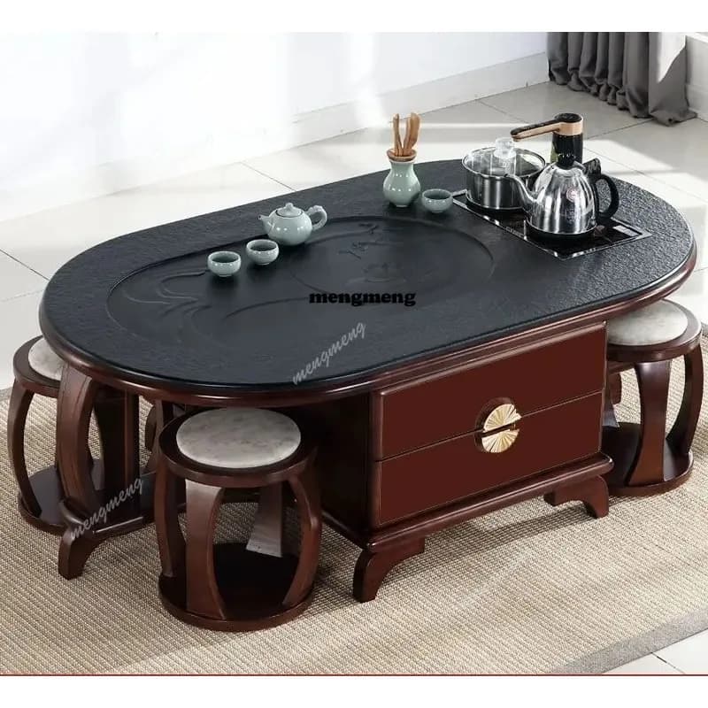Coffee table living room home balcony round modern