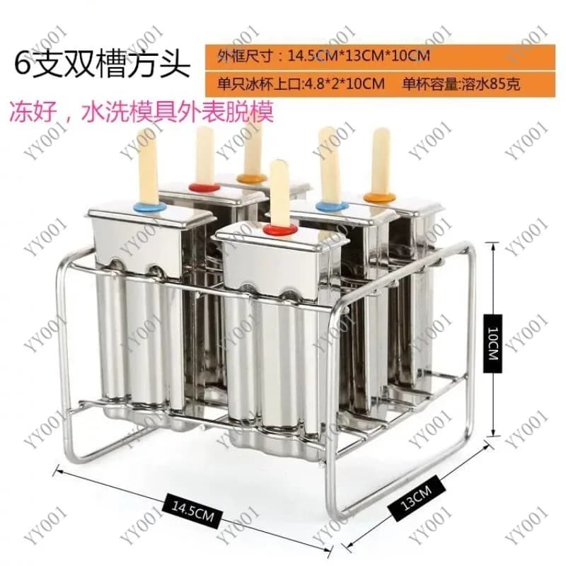 Stainless Steel Popsicle Mold Rack Ice Lolly Mold Frozen Lolly Popsicle Maker Homemade Ice Cream Mold with Popsicle Holder