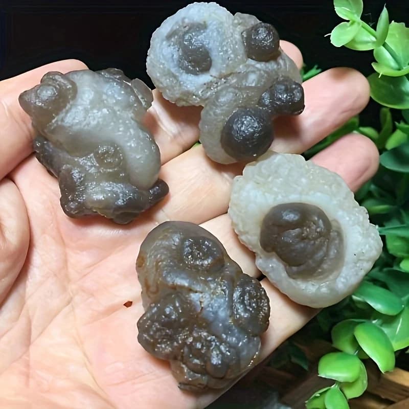 1PC Natural Panda Agate Gemstone, Natural Inclusions for DIY Jewelry Making,Home & Office Decor,Collector's Gift Moroccan Quartz