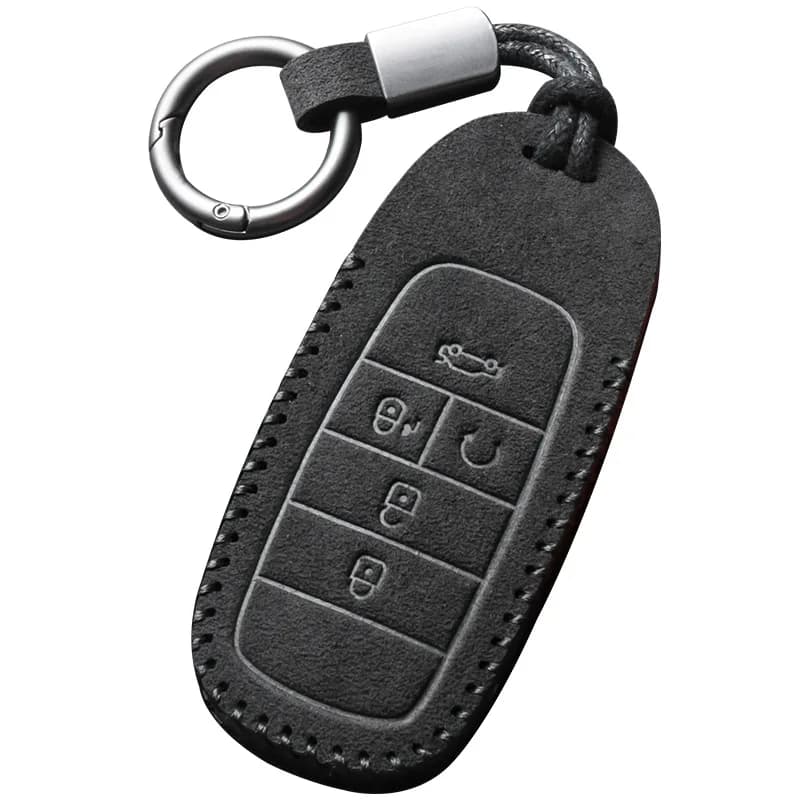 Key Fob Cover for GAC AION S/Y/LX - Premium Suede Leather Key Chain Case