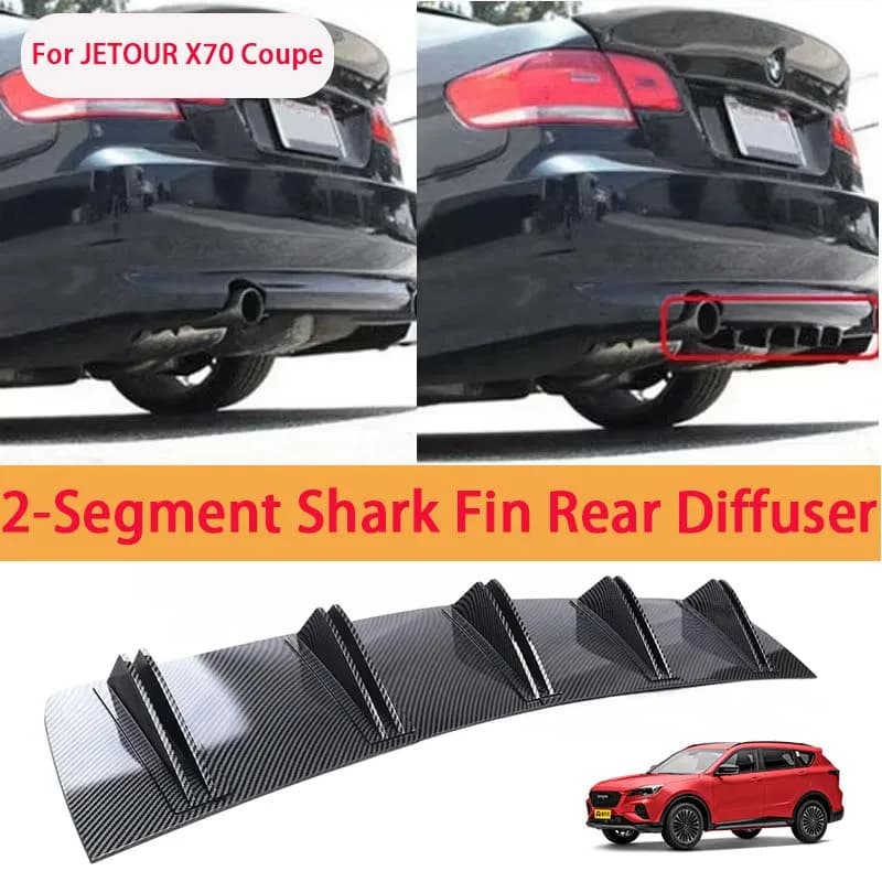 For JETOUR X70 Coupe Shark Fin Rear Diffuser Split Chassis Spoiler Auto Aerodynamic Parts Aerodynamic Modification