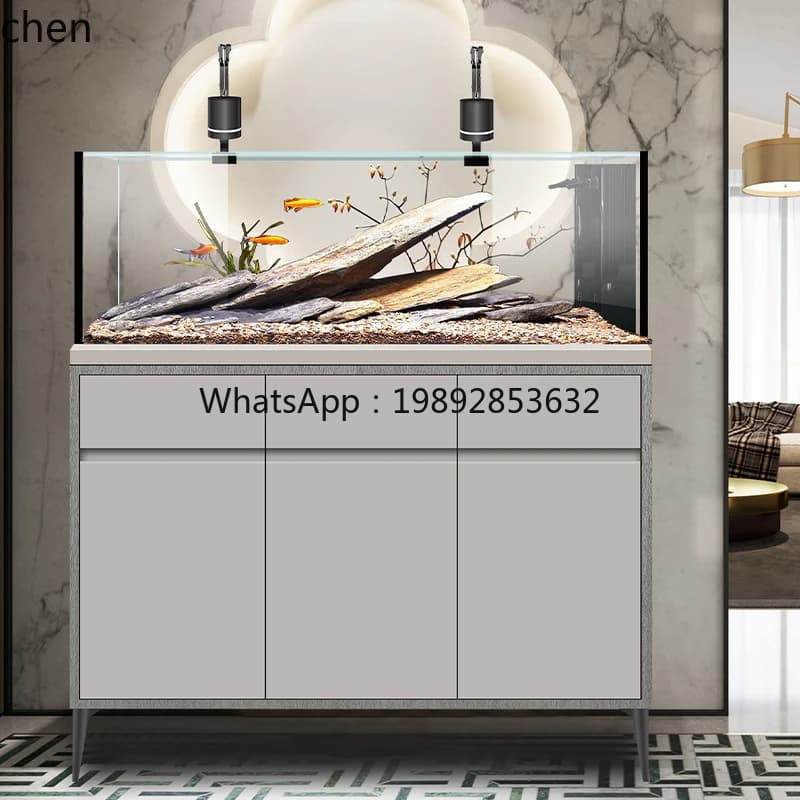 Fish Tank Living Room Household Bottom Filter Ecological Tank Ultra-clear Glass Goldfish Tank Aquarium