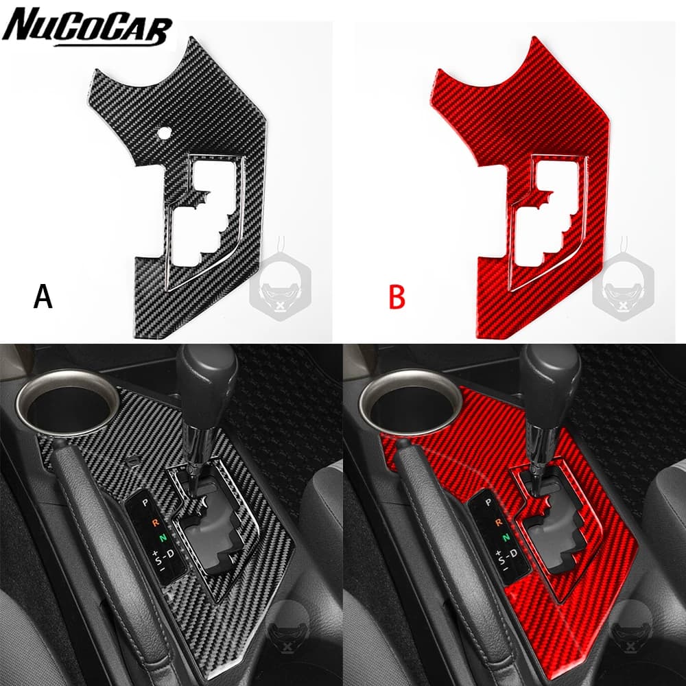 For Toyota RAV4 2016-2017 Carbon Fiber Central gear shift transmission panel Cover Car Accessories Interior Decorative Stickers