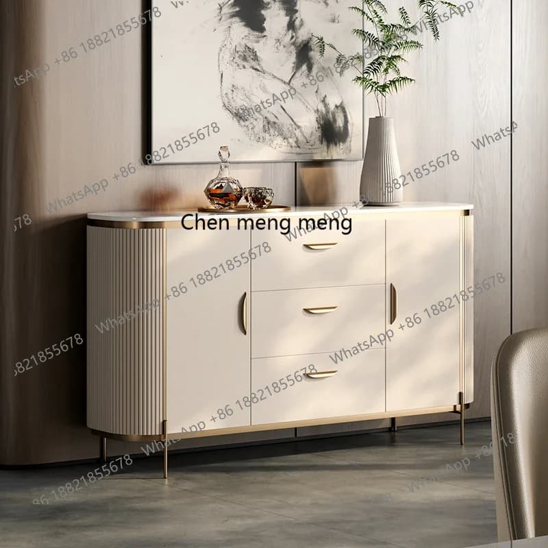 Italian entrance cabinet modern simple marble sideboard living room entrance partition decoration R