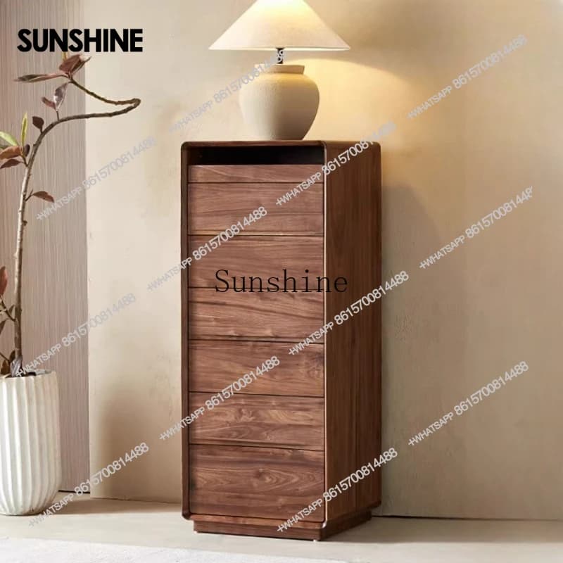 Italian bedroom storage chest of drawers all solid wood entrance cabinet