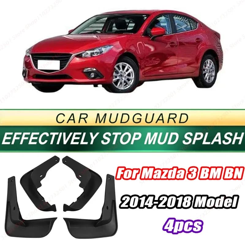 For Mazda 3 BM BN 2014-2018 Model 4PCS Front Rear Mud Flaps Splash Guards Fender Mudguards Auto Accessories