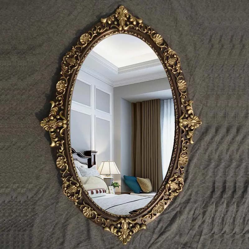 Modern Wall Mirror Living Room Circular Funky Hanging Luxury Bathroom Bedroom Big Girls Mirror Round Espelhos Home Decorations