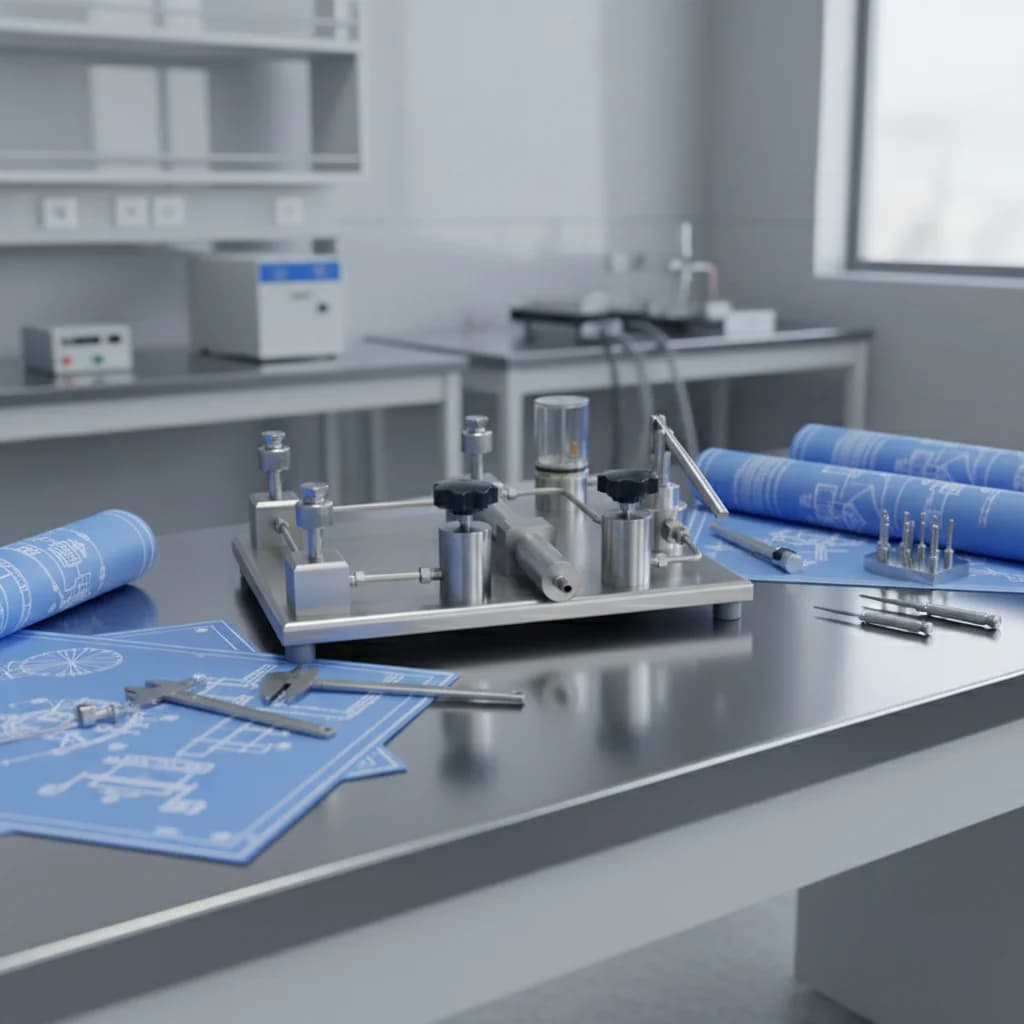 YX2003 0-100 Mpa Benchtop Hydraulic Calibration Pump, Multi-media Compatible | High Precision Quick Connection Output