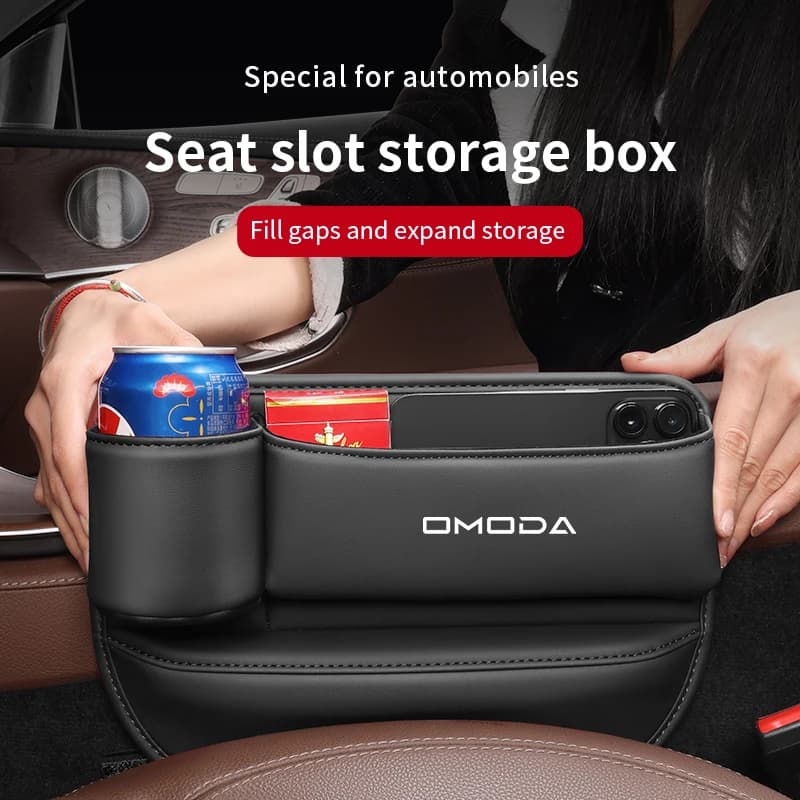 Leather Car Seat Sewn Gap Crevice Slot Storage Box Cup Holder For Chery Omoda 5 C5 C5 EV S5 C7 E5 O5 O5 GT 7 9