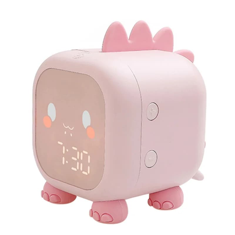 USB Kids Digital Alarm Clock with Time Temperature Display Sound Control Snooze Function Wake up Light for Boys And Girls Bedsid