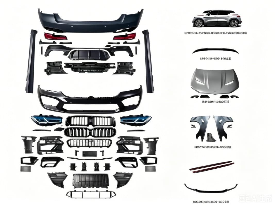 5 Series G30 G38 F90 Old to New M5 Full Body Kit PP Front Rear Bumper Car Tuning Upgrade Parts