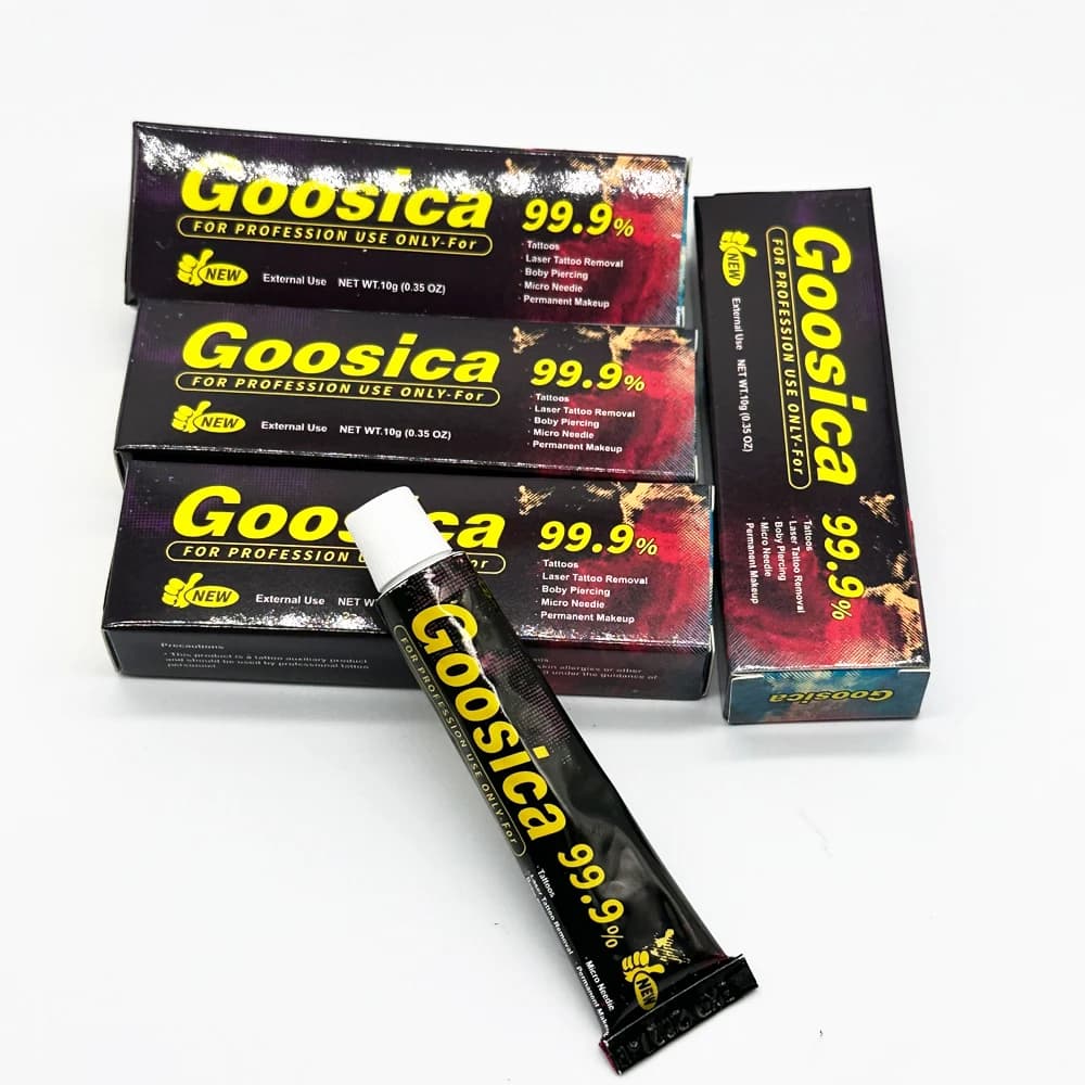 99.9% Original Goosica Tattoo Cream Before Permanent Makeup Microneedle Eyebrow Eyeliner Lips Piercing Liner Auxiliary Cream 10g