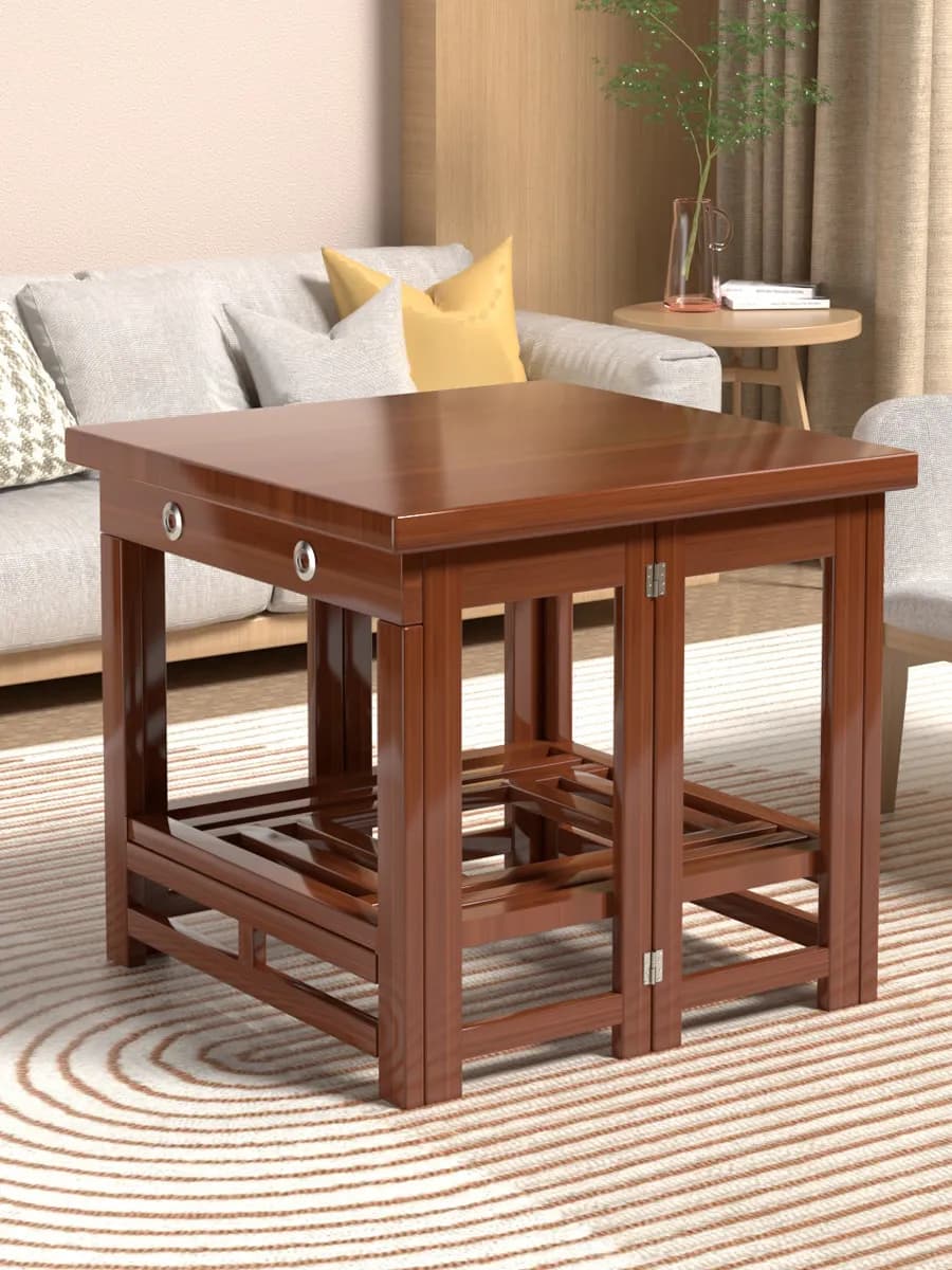 HYS table multifunctional foldable heating table solid wood bamboo table