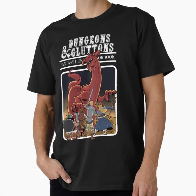 Dungeon Cookbook 0410 Delicious in Dungeon Gift T-Shirt for RPG Gamer Dungeon Meshi Cool Anime Graphic clothes All size tops