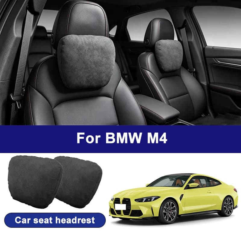 For BMW M4 car headrests, soft universal adjustable car seat pillows, car neck pillow cushions, car accessories