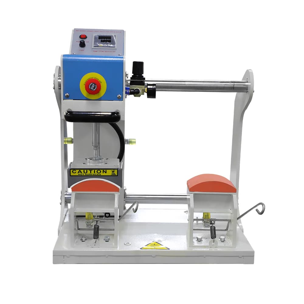 Pneumatic Upper Sliding  Double Station Travel Hat Hot Stamp 10*15Cm Combo Hat Heat Press Machine