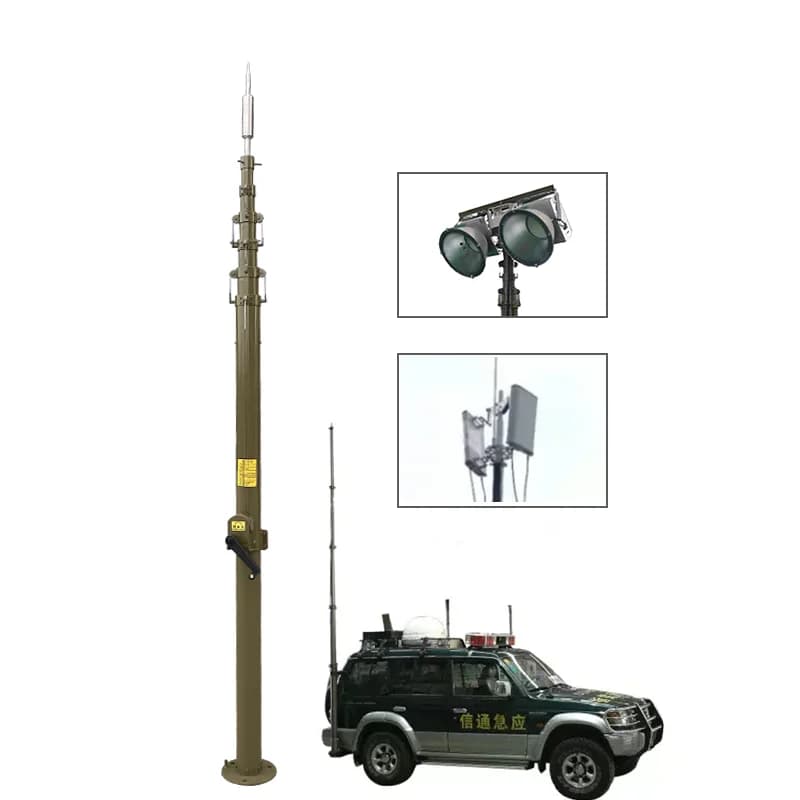 Yangbo 7m Vehicle Mounted Pneumatic Telescopic Mast