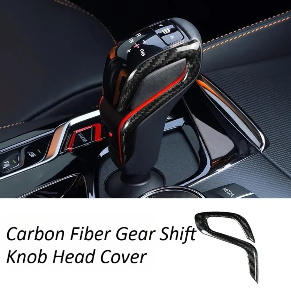 For BMW M Series Real Carbon Fiber Gear Shift Knob Head Cover Trim Panel Sticker Car Interior Mouldings Styling Accessories Kits