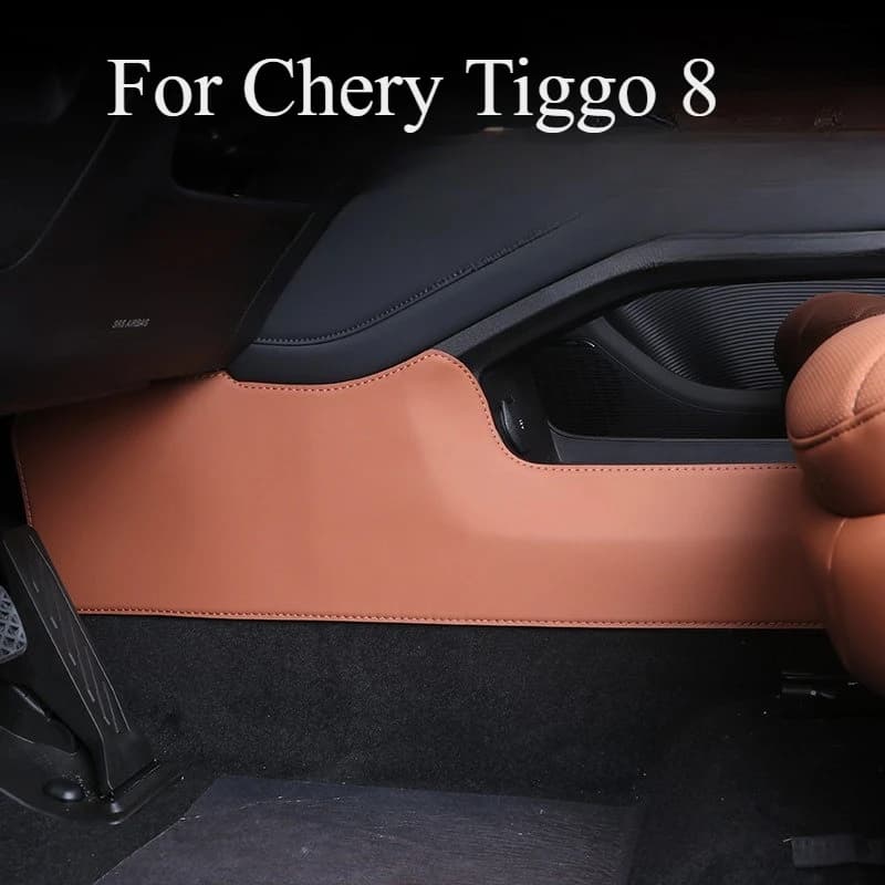 For Chery Tiggo 8 Interior Protection Kit – Center Console Side Kick Mats, Armrest Cover & Tailgate Leather Guard